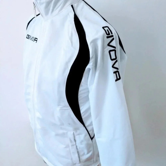 Givova Jacket White Black Track Warm Up NEW - Picture 3 of 5
